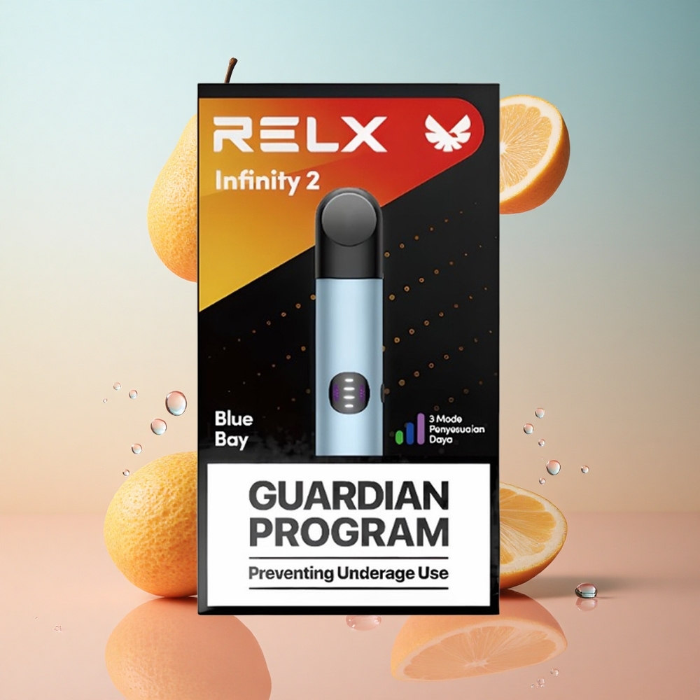 Azul Relx Infinity 2 Dispositivo de Vapeo con Capacidad de Vaporización de 600-650 y Carga USB Tipo-C