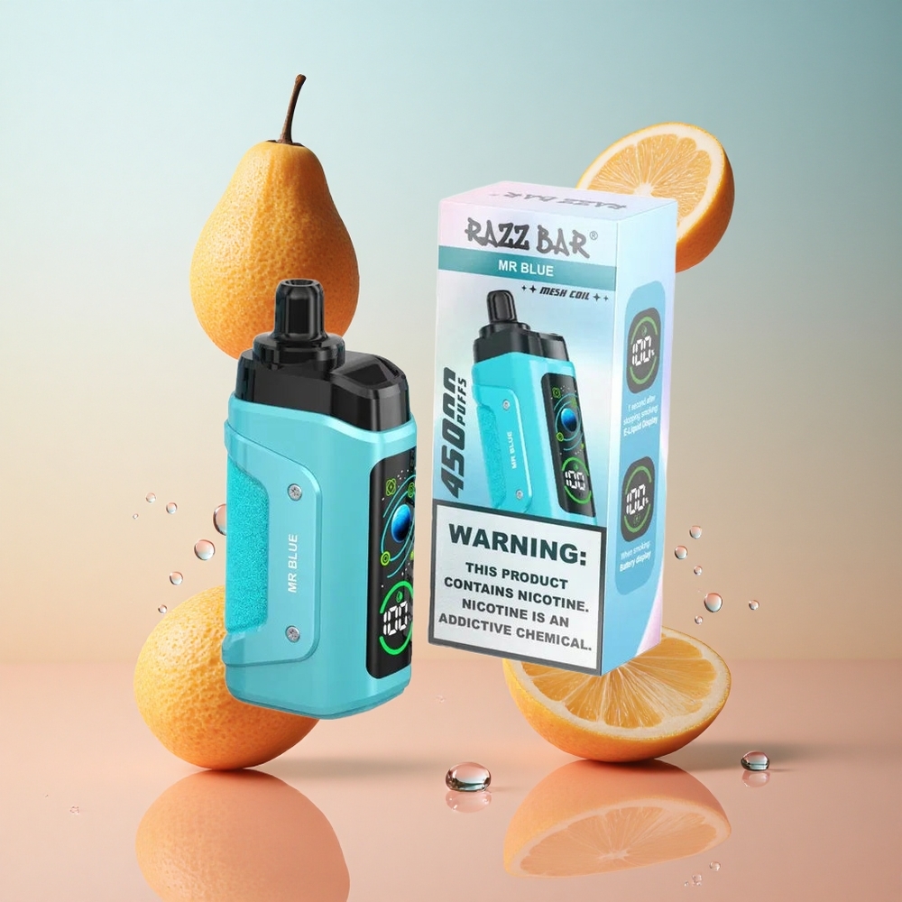 Azul Señor Razz Bar 45000 Caladas Vape Desechable con Bobina Mesh 10 Ohm y Flujo de Aire Ajustable