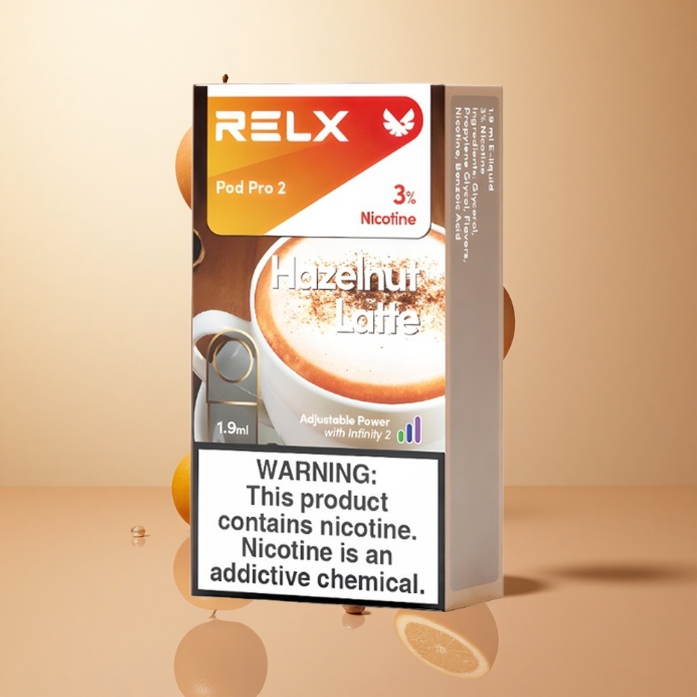 Dispositivo de Vapeo RELX Pod Pro 2 Avellana Latte con 3 Nicotina y 600 Caladas
