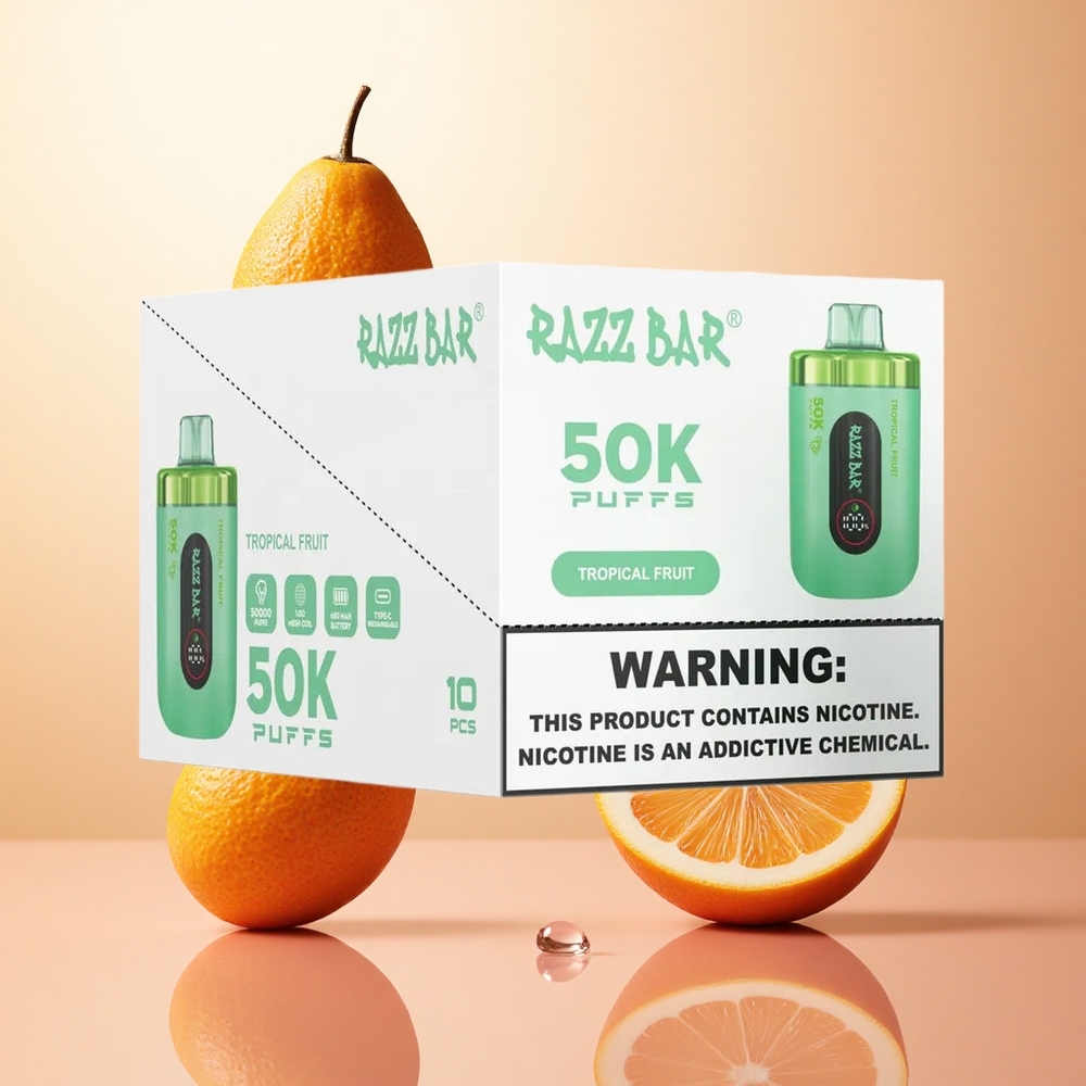 Fruta Tropical Razz Bar 50K Caladas Recargable Tipo-C 2 Nicotina