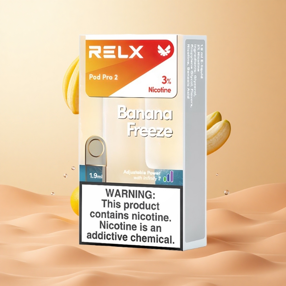 Helado de Plátano RELX Pod Pro 2 Puertos Nicotina 3 600 Caladas 19ml