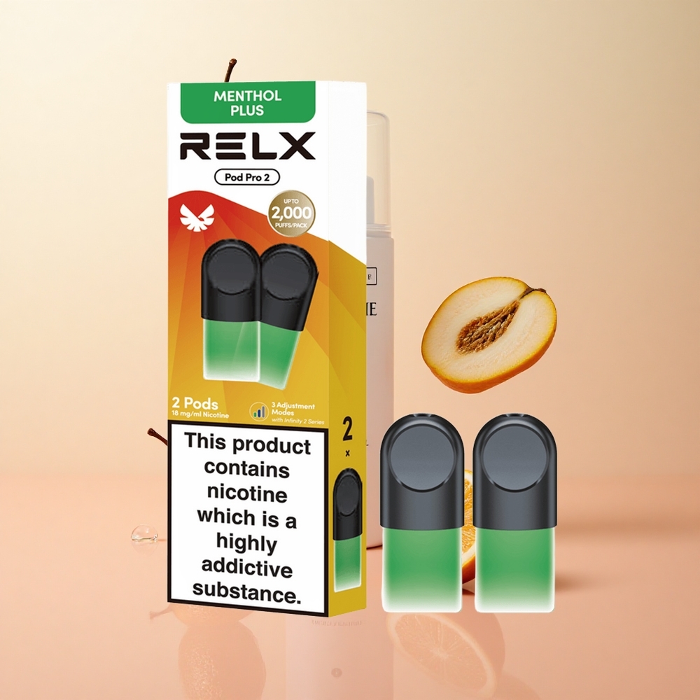Menta-Mentolado Plus RELX Pod Pro 2 600 Caladas 18 Nicotina