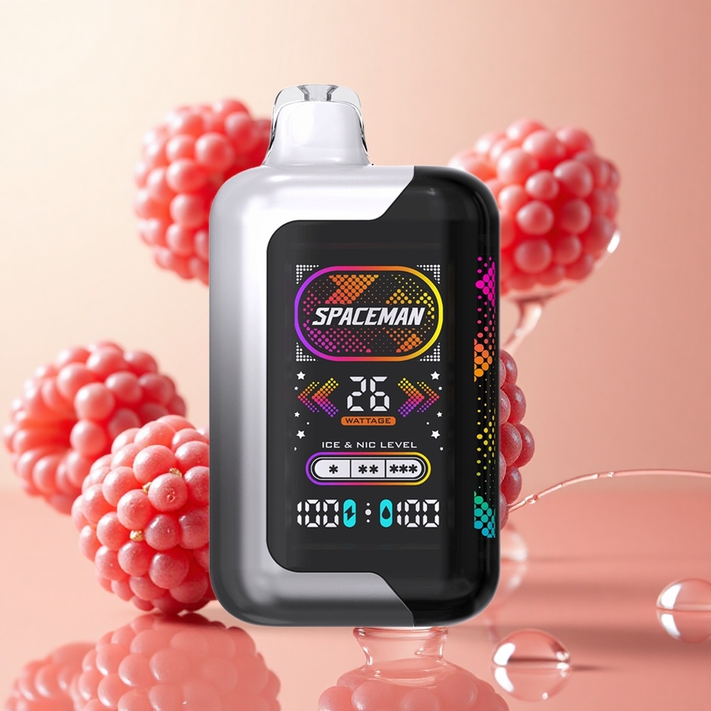 Mora Frambuesa SMOK SPACEMAN SP40000 Desechable con Pantalla LED Ultra-Larga de 228 y Batería Integrada de 1000mAh