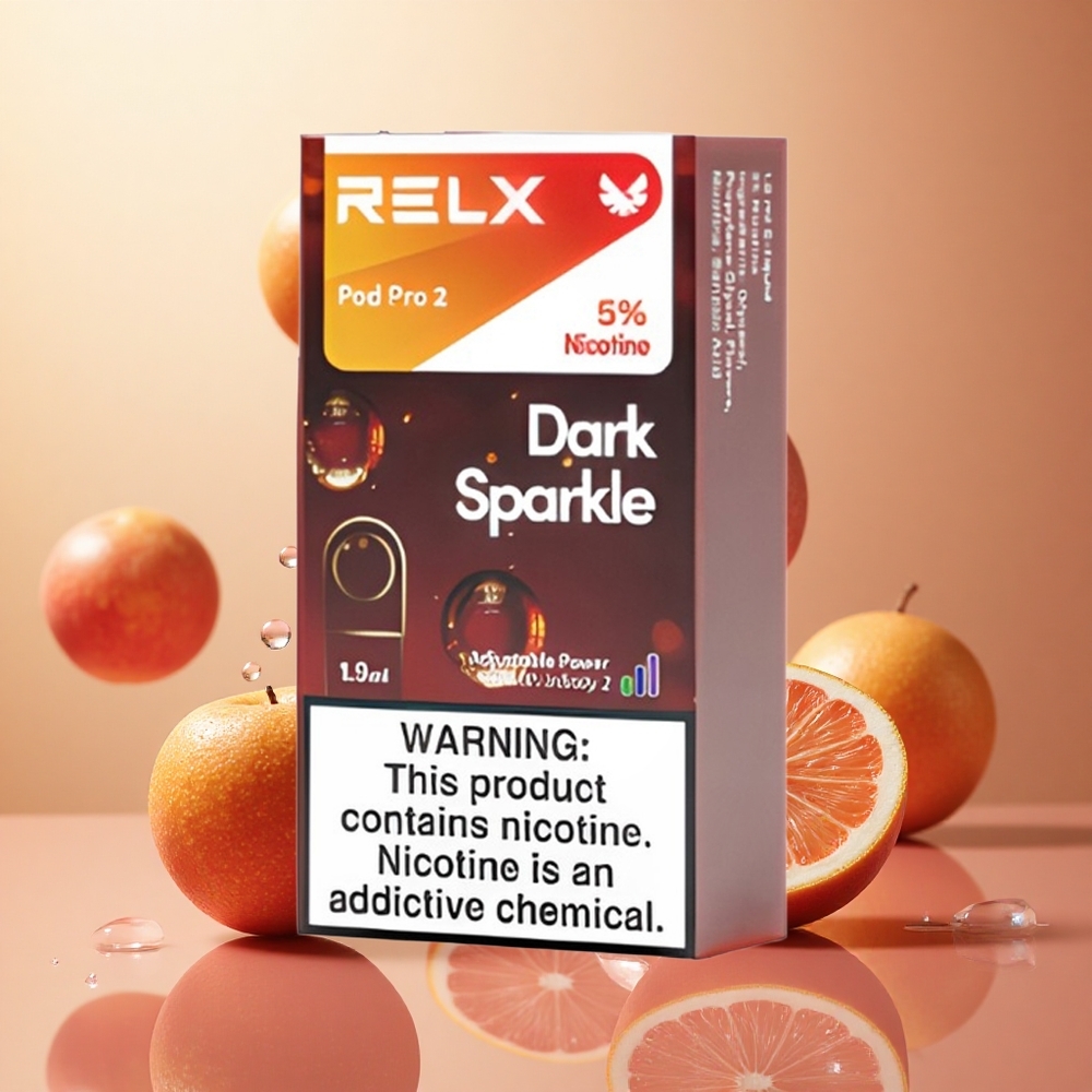 Relx Pod Pro 2 Dispositivo de Vapeo Chispa Oscura con 5 de Nicotina y 600 Caladas