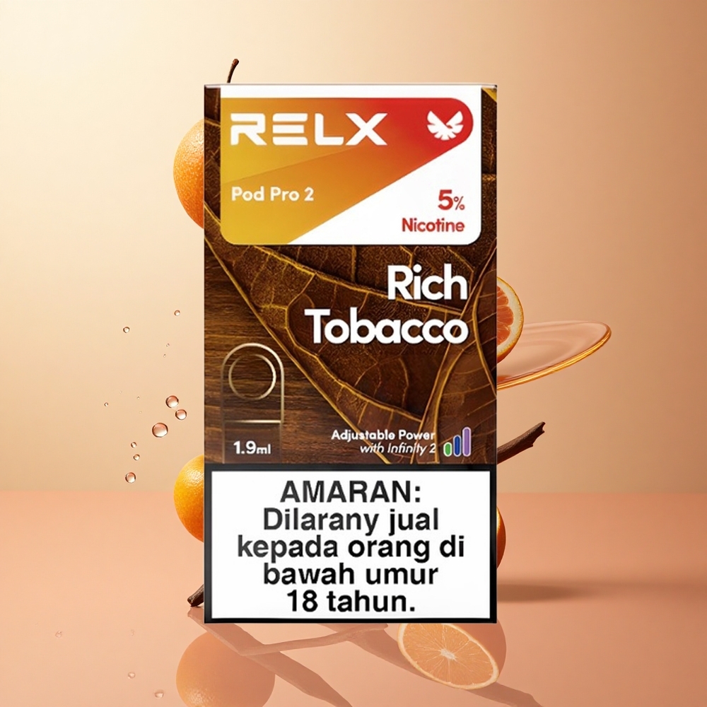 Tabaco Rico RELX Pod Pro 2 Puertos 5 Nicotina 600 Caladas 19ml Capacidad