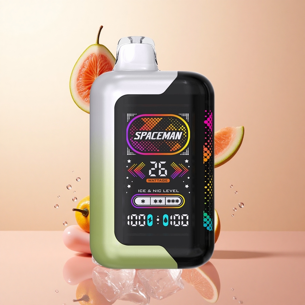 Uva Blanca Hielo SMOK SPACEMAN SP40000 Vape Desechable con Pantalla LED Ultra Grande de 228 y 20ml de Capacidad