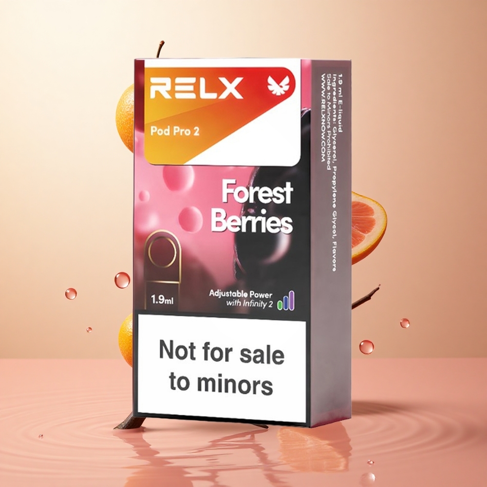 Bayas del Bosque RELX Pod Pro 2 Bocas Nicotina 0% 600 Caladas 1.9ml