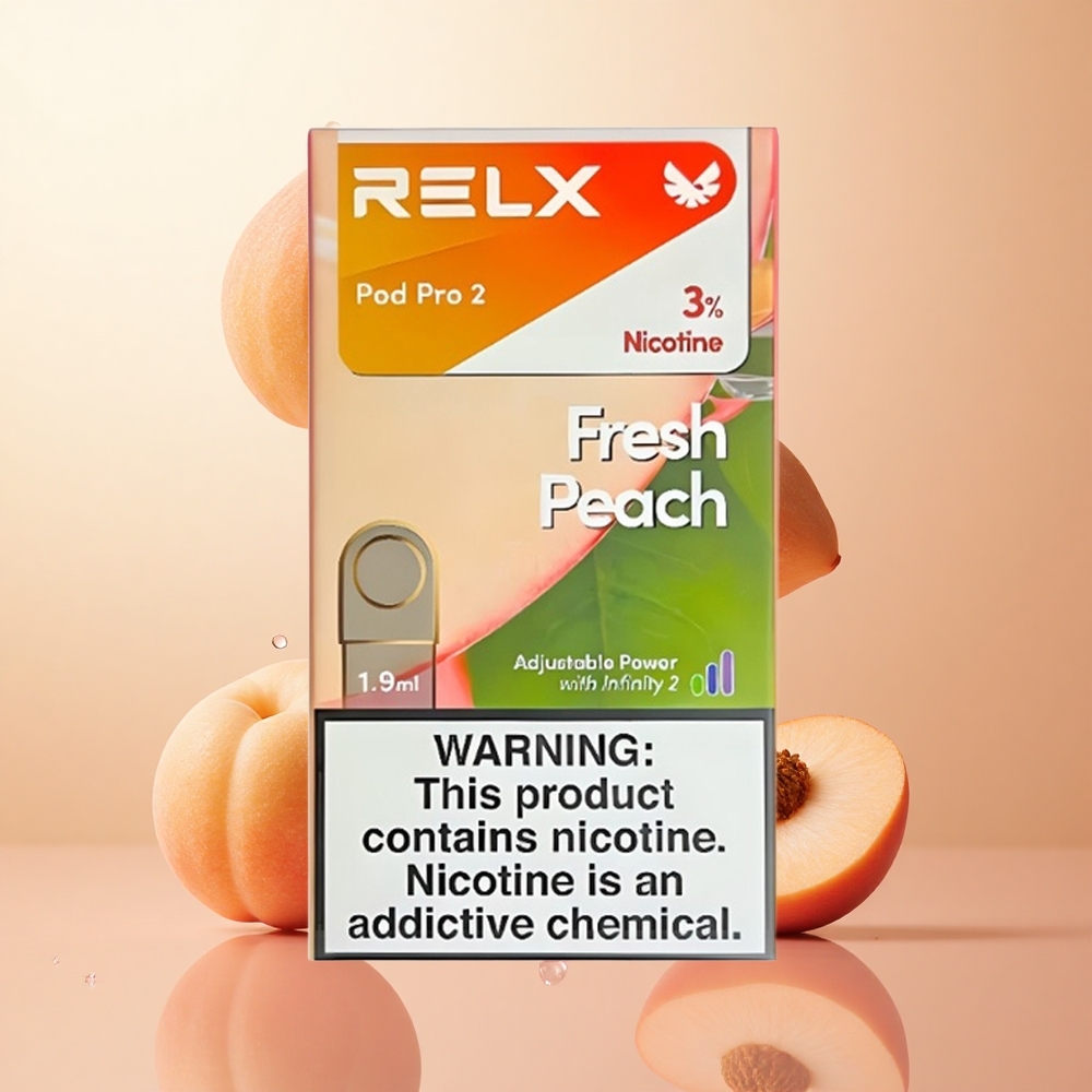 Durazno Fresco RELX Pod Pro 2 Puertos Nicotina 3% 600 Caladas Capacidad 1.9ml