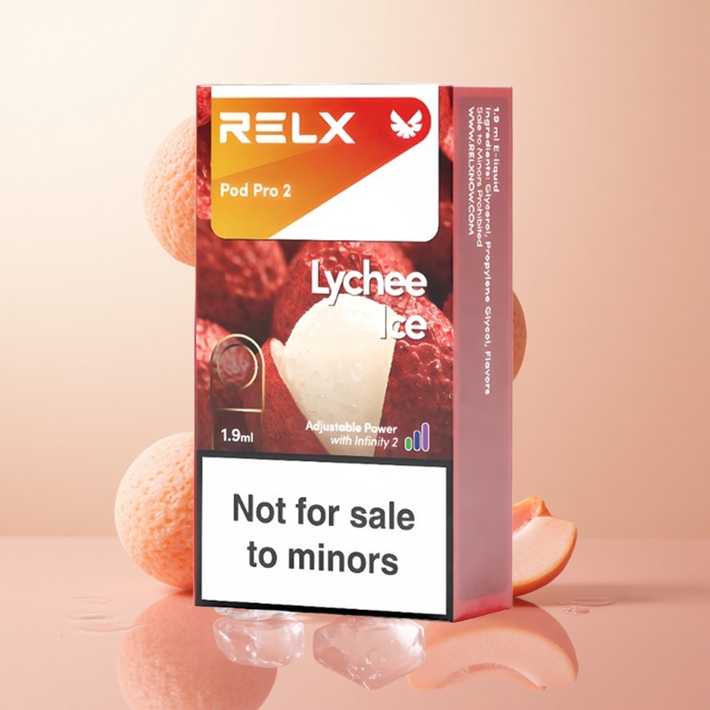 Helado de Lichi RELX Pod Pro 2 Puertos 0% Nicotina y 1.9ml Capacidad