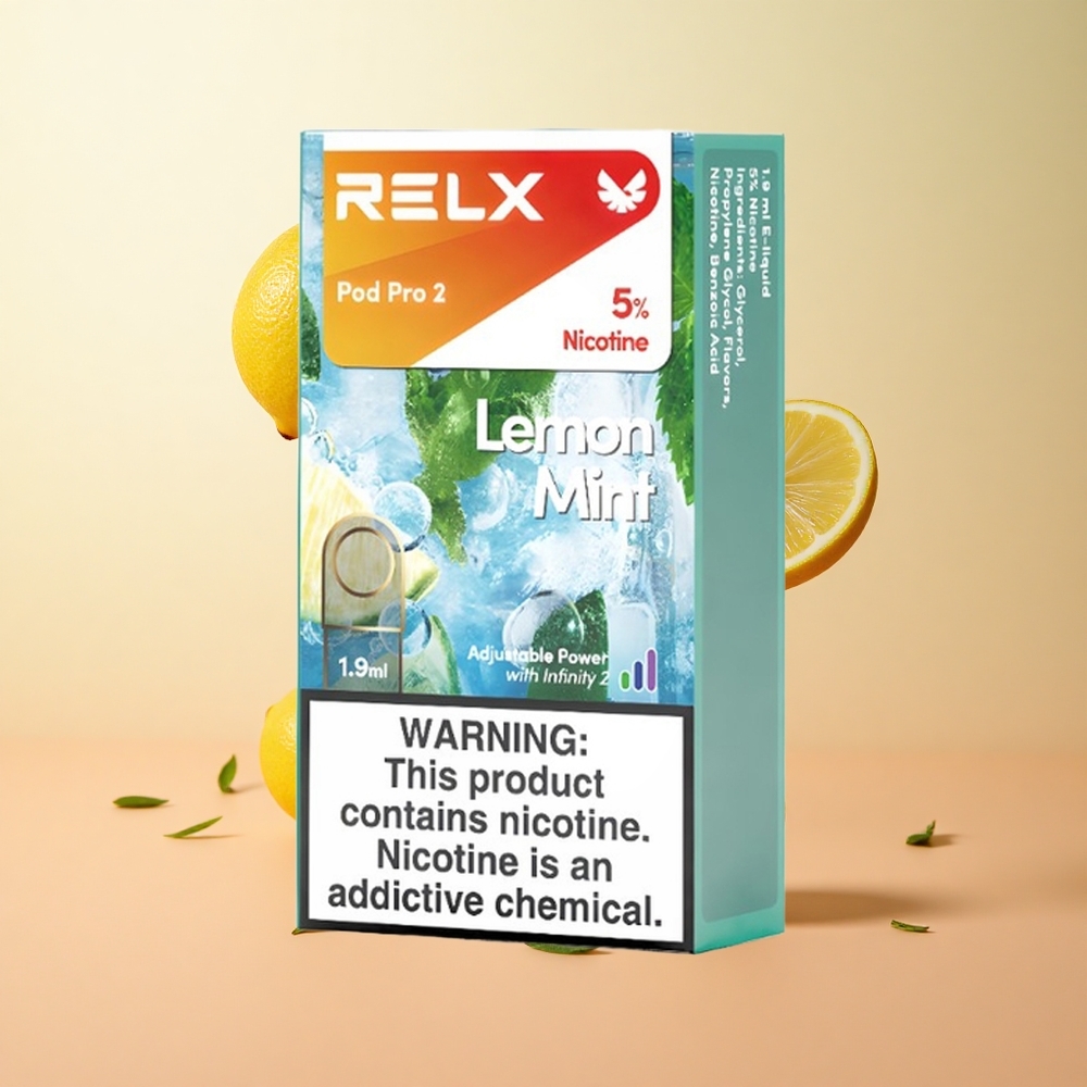 RELX Pod Pro 2 Dispositivo de Vapeo Limón Menta con 5% de Nicotina y 600 Caladas