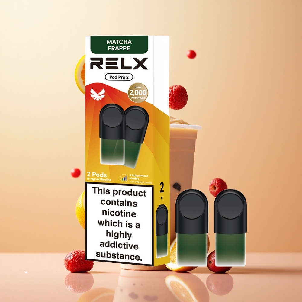 Té-Matcha Frappe RELX Pod Pro 2 Puertos 1.8% Nicotina y 600 Caladas