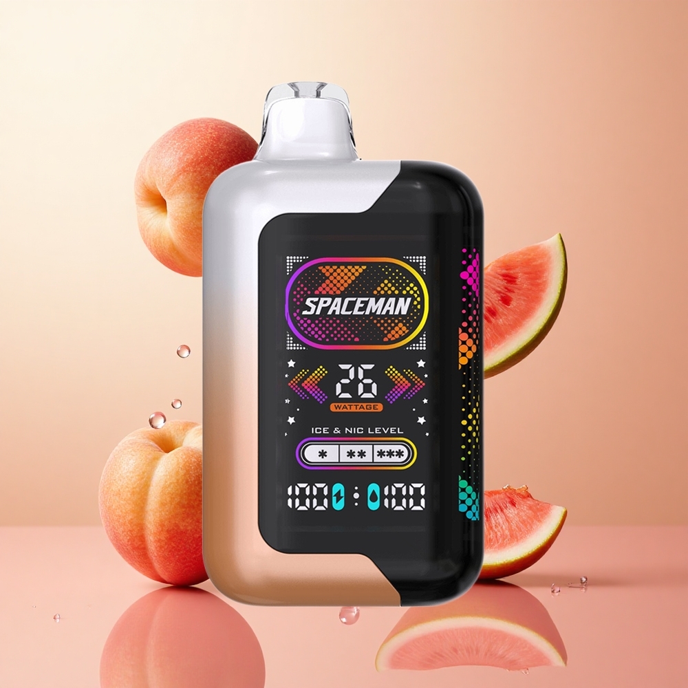 Durazno Jugoso Sandía SMOK SPACEMAN SP40000 con Pantalla LED Ultra Grande de 2.28" y Batería Integrada de 1000mAh